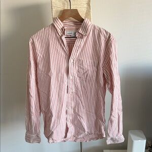 Old Navy Pink and White Striped Casual Shirt